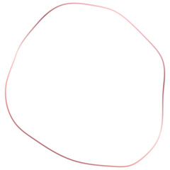 Rose gold Abstract Organic Shape  Outline Border