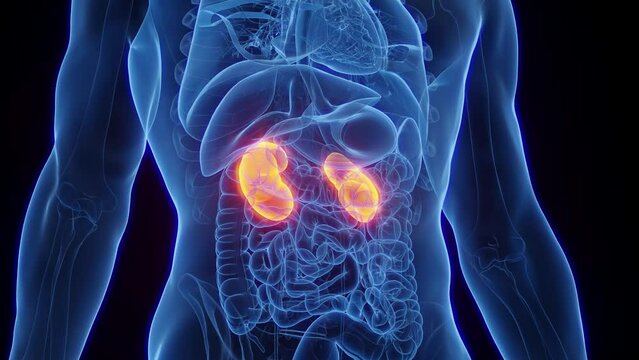 Animation of a man's kidneys