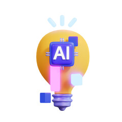 Fototapeta premium Artificial Intelligence 3D Icon