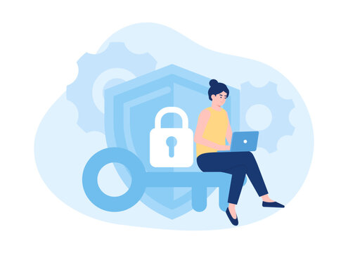 Vpn concept flat illustration