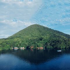 Obraz premium BANDA Neira Volcano, MALUKU INDONESIA