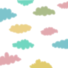 Tuinposter set of clouds © นัฐวดี จิตจักร