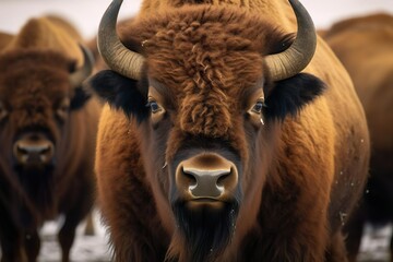 American bison leader portrait.