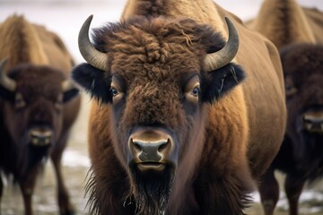 American bison leader portrait.