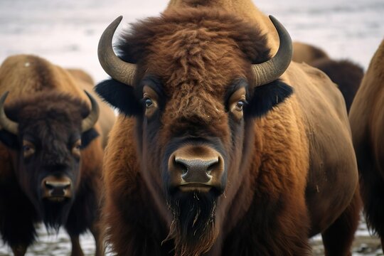 American bison leader portrait.