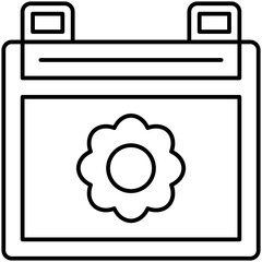 Spring Flower Calendar Icon