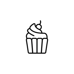 Cupcake icon design with white background stock illustration