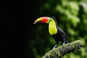 Fototapeta premium Ramphastos sulfuratus, Keel-billed toucan