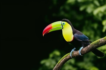 Fototapeta premium Ramphastos sulfuratus, Keel-billed toucan