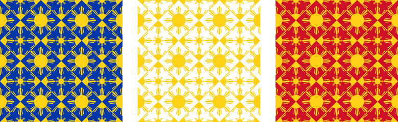 sun pattern set. vector illustration