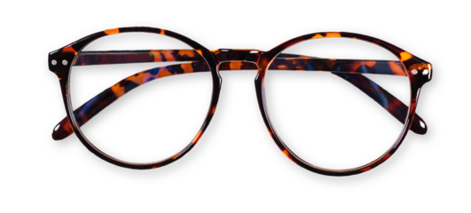 eyeglasses isolated over transparent background