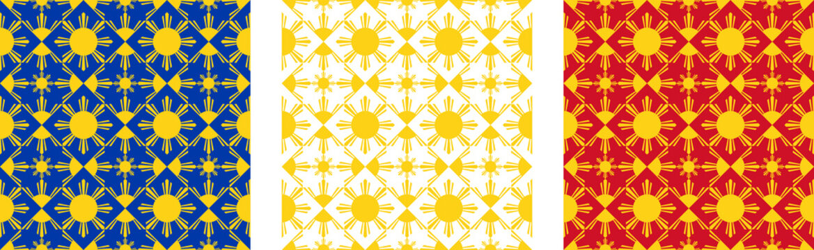 sun pattern set. vector illustration