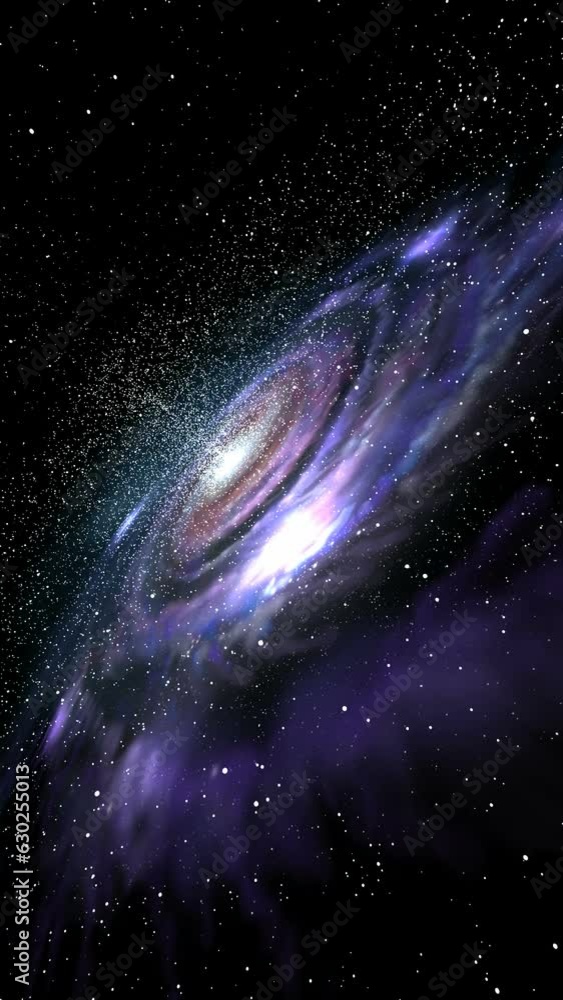 Wall mural spiral galaxy, animation of milky way