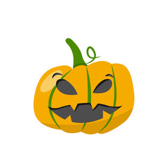 Cute, Ghost face on pumpkin set for Halloween