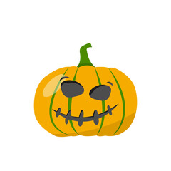 Thinking, Ghost face on pumpkin set for Halloween