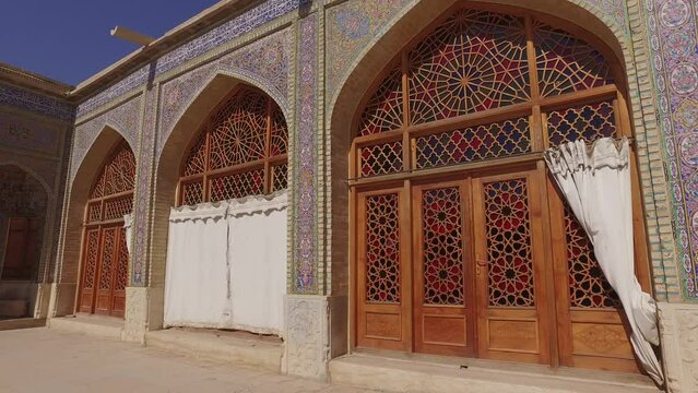 Nasir ol Molk mosque courtyard Shiraz Iran