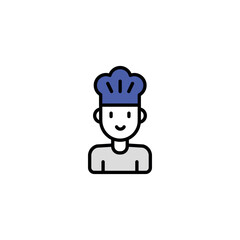 Chef icon design with white background stock illustration
