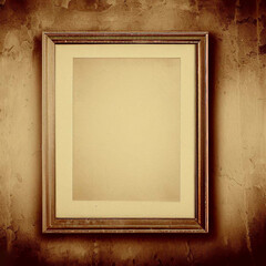 Photo of vintage baroque style antique royal picture frame