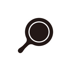 Frying pan icon.Flat silhouette version.