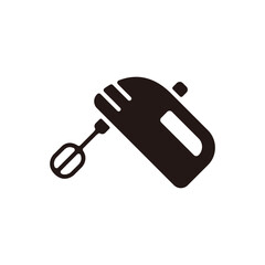 Hand mixer icon.Flat silhouette version.
