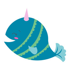 Narwhal Sticker Bookmark