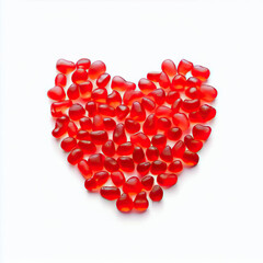 Delectable Devotion: Heart Candies Illustration, Generative AI