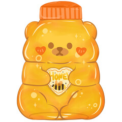 Honey bee with bear bottle 