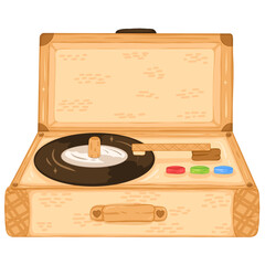The record player with vintage style 