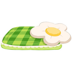 Picnic cushion and daisy pillow