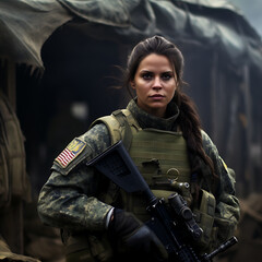 Woman - Professional Soldier at the Frontline: An Inspiring Sight
