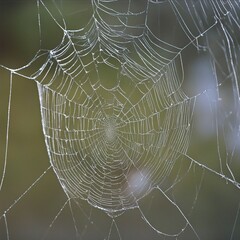 Spider's web - Natural background.