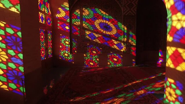 Prayer Hall Of Nasir Ol Molk Pink Mosque Shiraz Iran
