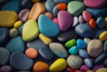 beautiful background colorful stones. generative ai