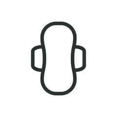 Women hygiene pad isolated icon, female sanitary pads vector icon with editable stroke