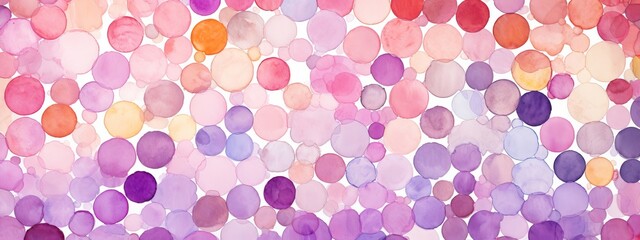 Closeup of abstract colorful multicolored geometric circular circles points art painting texture pattern wallpaper, with dotted watercolor paint  (Generative Ai)