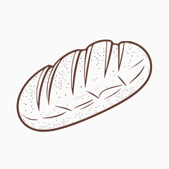 vector illustration of bread isolated