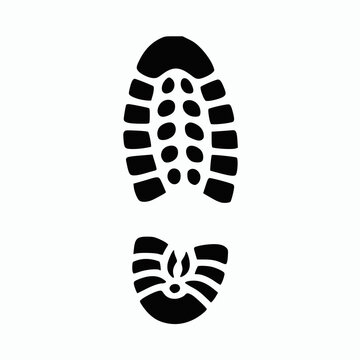 foot prints vector on white background