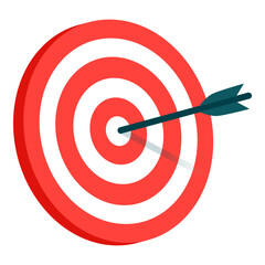 Arrow hitting the center of the target