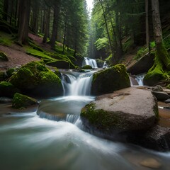 Obraz premium waterfall in the forest