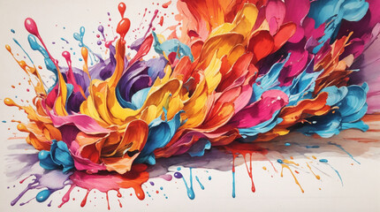 Colourful colorful background splash paint fun