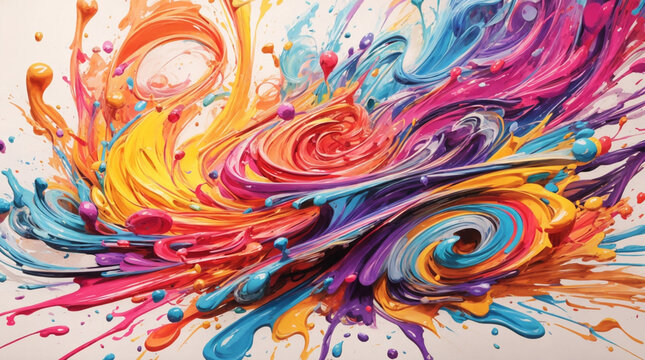 Colourful colorful background splash paint fun
