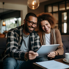 Casal feliz investidor