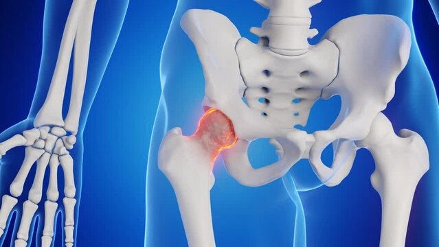 Animation of a man's hip joint