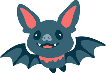 Halloween bat cartoon. Bat clipart vector illustration