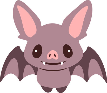 Halloween bat cartoon. Bat clipart vector illustration
