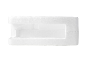 Shockproof styrofoam packing box isolated on white background