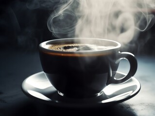 Fototapeta premium cup of hot coffee