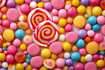 Candy sweets colorful holiday background	
