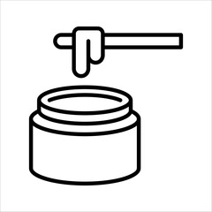Dish and wax icon. Outline dish and wax vector icon for web design, vector illustration on white background