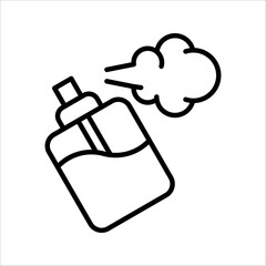 Parfum icon. Thin linear parfum outline icon vector illustration on white background